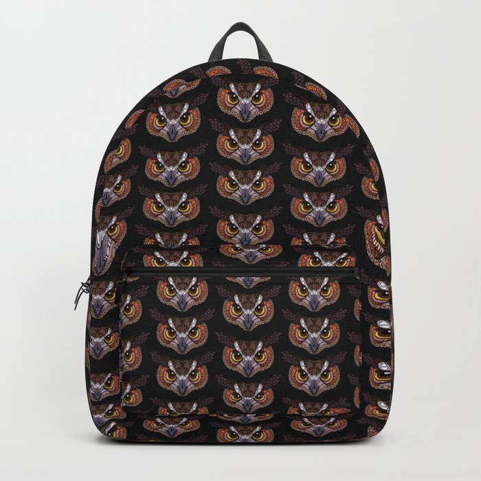 Great Horned Owl Head Backpack