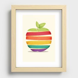 Rainbow Apple Recessed Framed Print