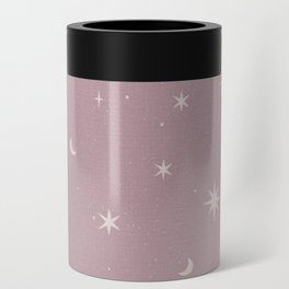 Starry night pattern Burnished Lilac Can Cooler