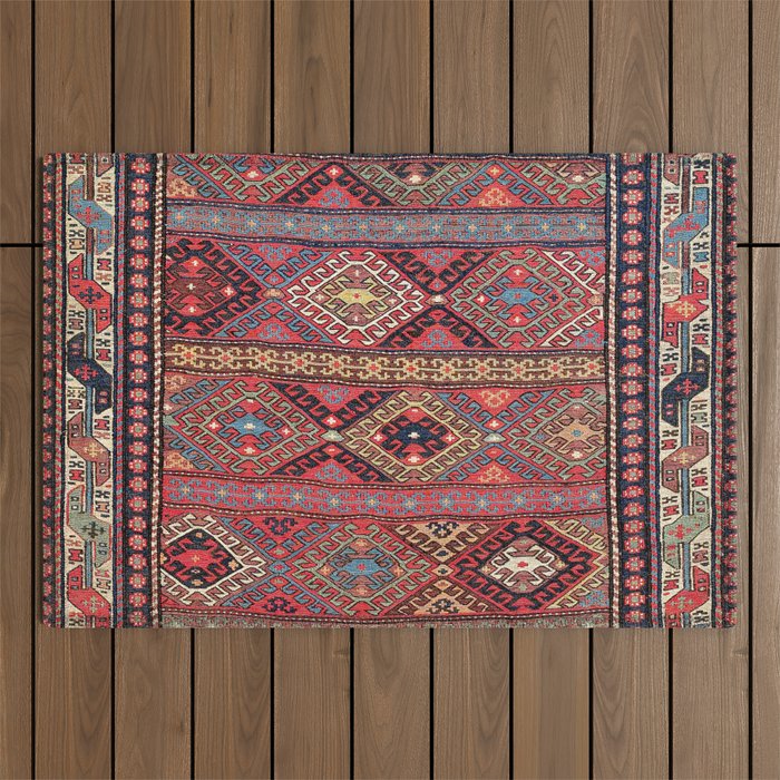 Shahsavan  Azerbaijan Northwest Persian Bag Print Outdoor Rug