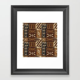 African Bogolan Mud Cloth 2 Framed Art Print