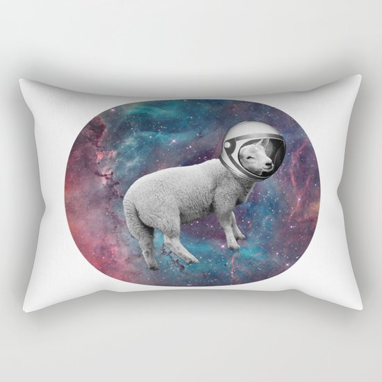The Space Sheep 2.0 Rectangular Pillow