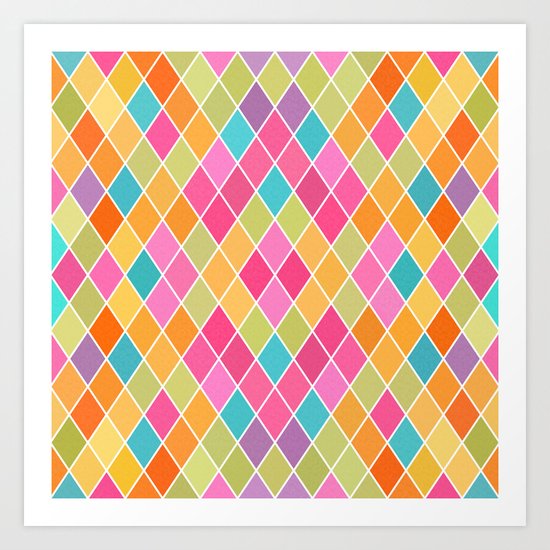 Lovely geometric Pattern VIII Art Print