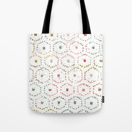 Neutral-toned brushstrokes hexagons Tote Bag
