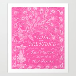 Pride and Prejudice - Hot Pink Art Print