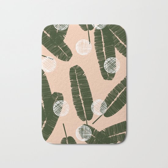 Palms & Dots #society6 #decor #buyart Bath Mat
