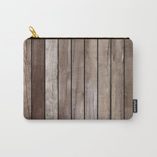 Wooden Texture Carry-All Pouch