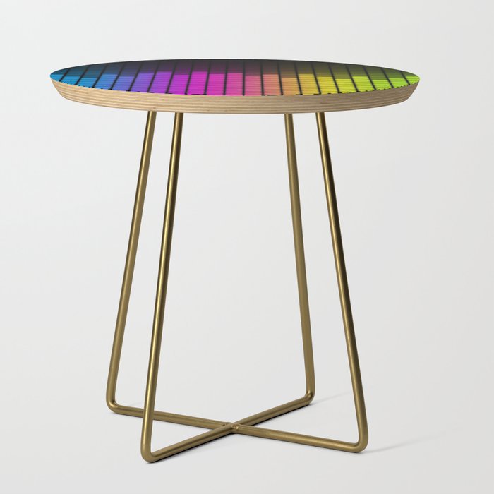 Equalizer Rainbow Music Lover Sound Engineer Audio Pattern Side Table