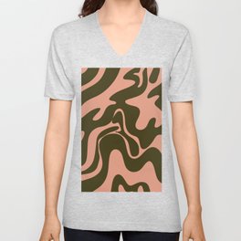 31 Abstract Liquid Swirly Shapes 220725 Valourine Digital Design  V Neck T Shirt