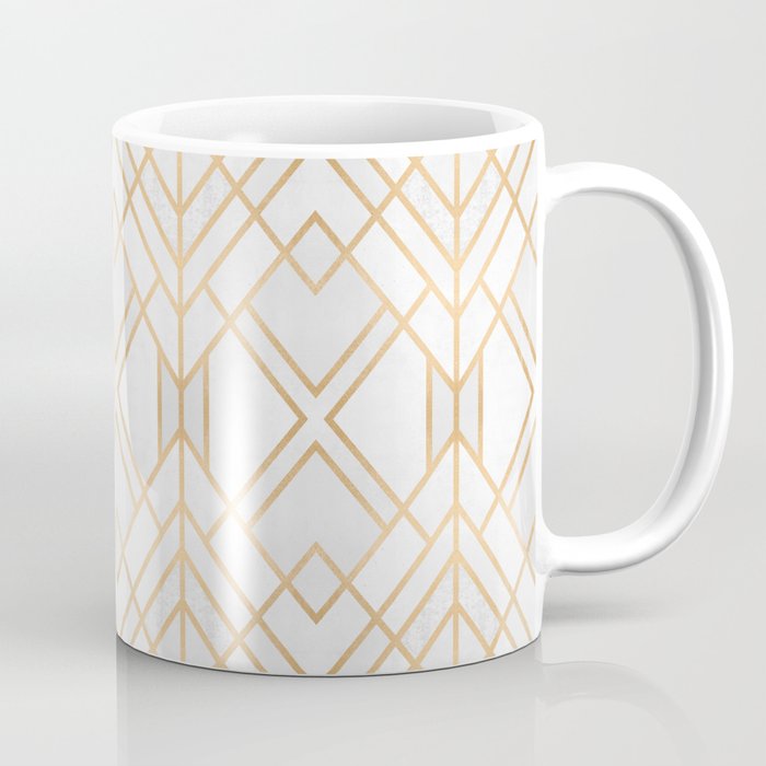 Golden Geo Coffee Mug by Elisabeth Fredriksson | Society6