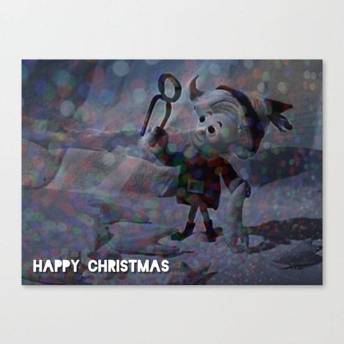 A Dark Christmas with Hermey the Elf from Rudolph Canvas Print