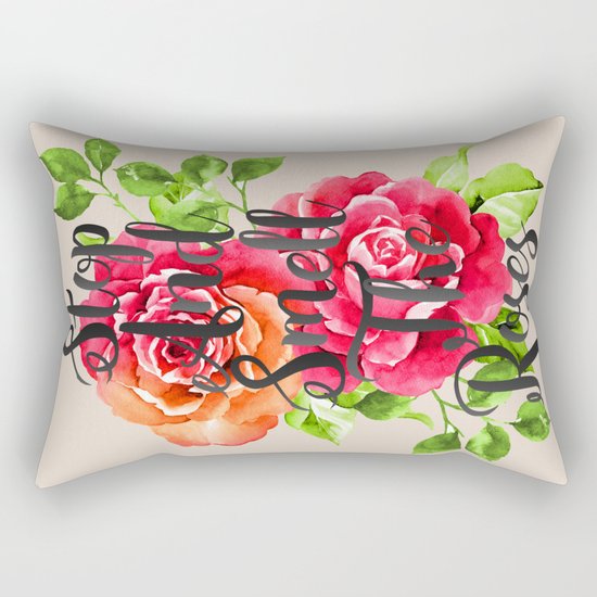 Stop and Smell the Roses Rectangular Pillow