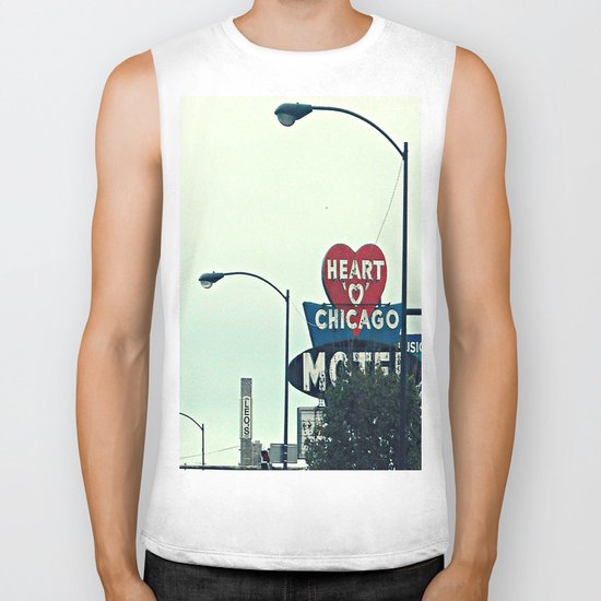Heart 'O' Chicago Motel (Day) ~ vintage neon sign Biker Tank