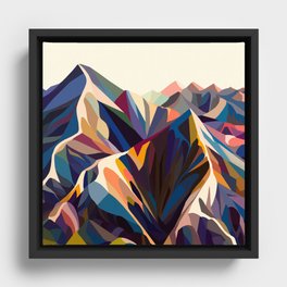 Mountains original Framed Canvas