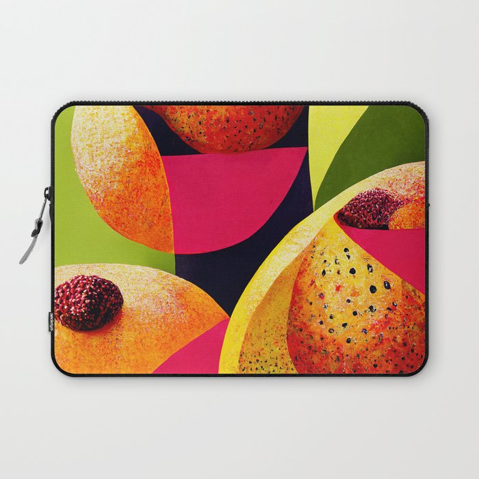Orange Blitz - Abstract Minimalist Digital Retro Poster Art Laptop Sleeve