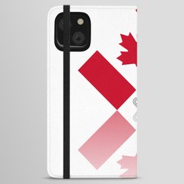 Elegant Maple Leaf Canadian Flag iPhone Wallet Case