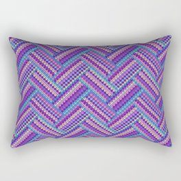 Knitted Textured Pattern Purple Rectangular Pillow
