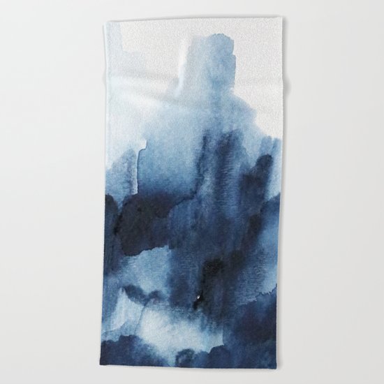 Indigo watercolor 2 Beach Towel