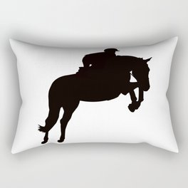 Jumping Horse Silhouette Rectangular Pillow