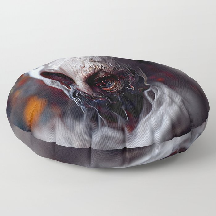 Scary ghost face #1 | AI fantasy art Floor Pillow