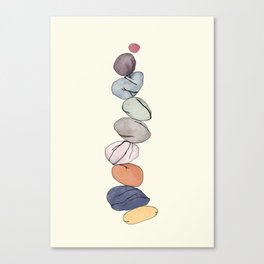 Tower of colorful stones - Keep the balance 2 Canvas Print