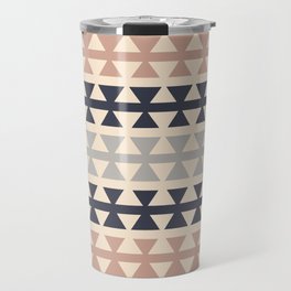 Desert Boho Ethnic Pattern with Triangles Travel Mug