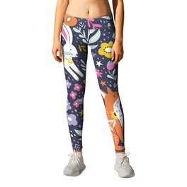 Foxes and Rabbits Leggings