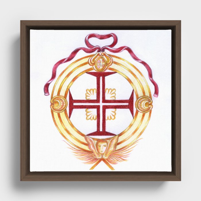 Templar cross. Cruz Templaria Framed Canvas