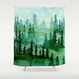 Deep in the pine woods Shower Curtain