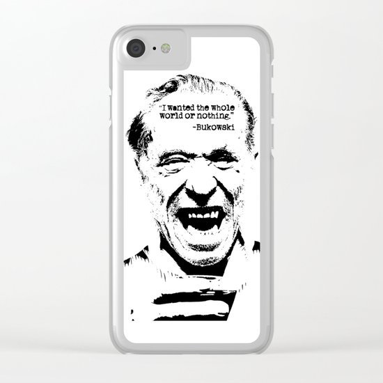 Charles Bukowski Quote World Clear iPhone Case