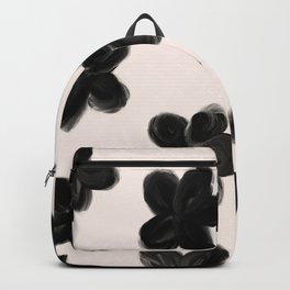 Scandinavian Hygge Black Flowers  Backpack