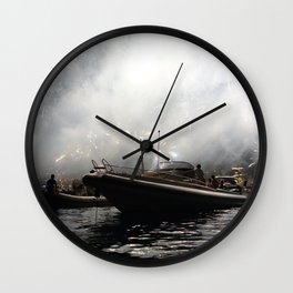 Fireworks in Cannes Wall Clock