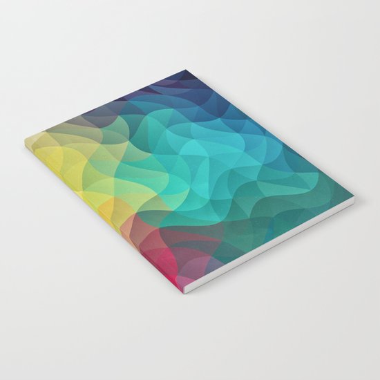 Abstract Color Wave Flash Notebook