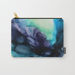 Sweet Pea Pastel Abstract Chaos | Calming Fluid Art Carry-All Pouch
