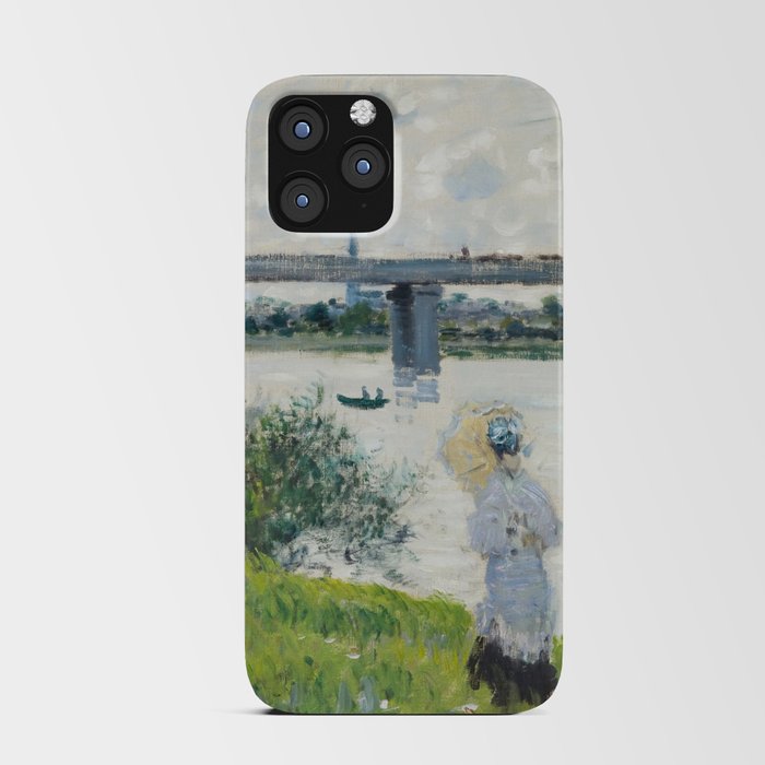 Claude Monet The Promenade with the Railroad Bridge, Argenteuil  famous painting iPhone Card Case