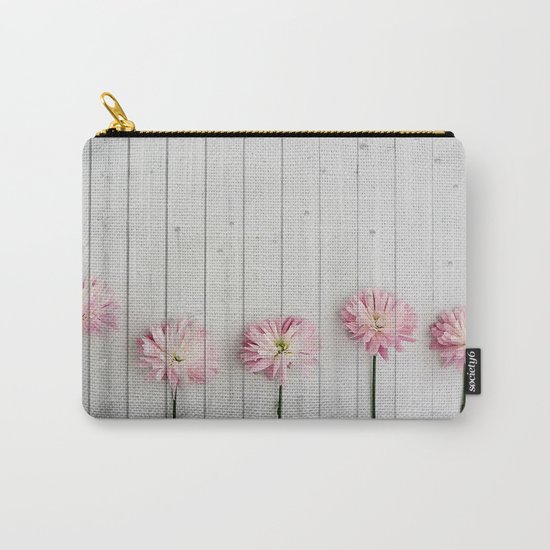 Pink Flowers Carry-All Pouch