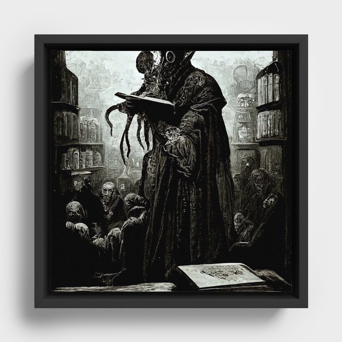 Apothecary of Horror Framed Canvas