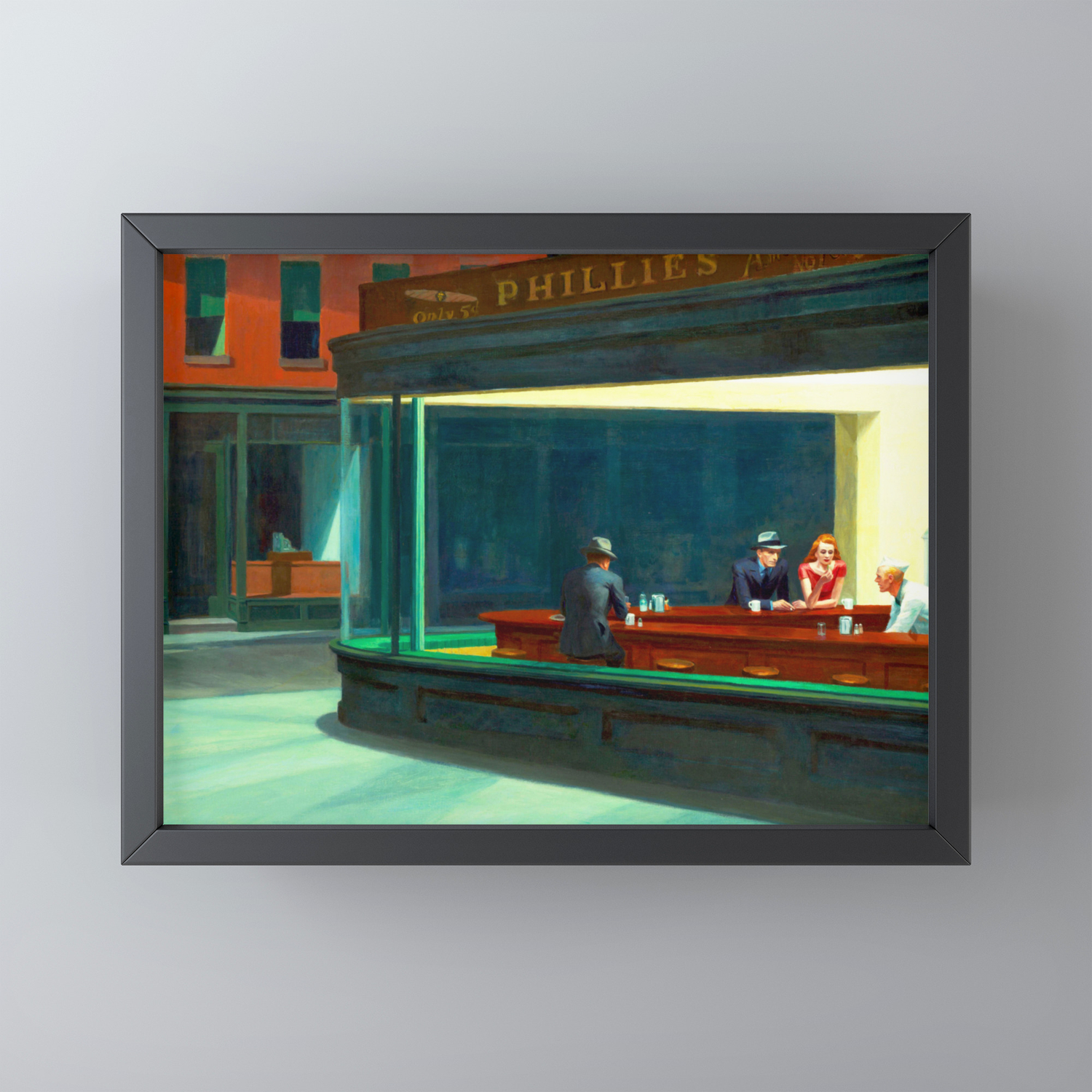 Hopper Nighthawks Framed Mini Art Print by MariaD17 | Society6