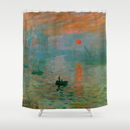 Impression Sunrise by Claude Monet Shower Curtain