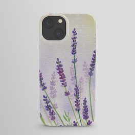 Lavender Flowers Watercolor iPhone Case