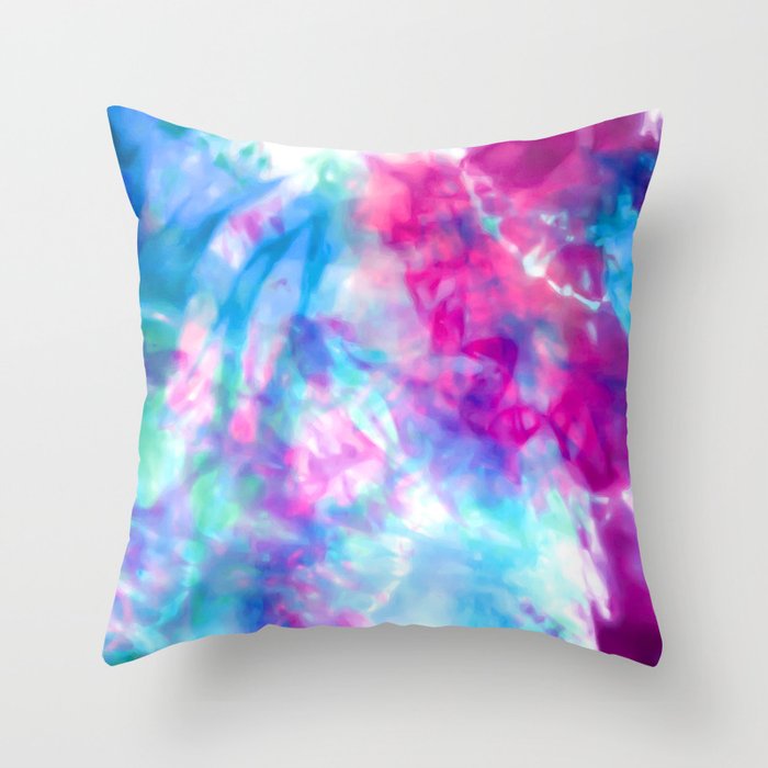 Blue tie sales dye cushion