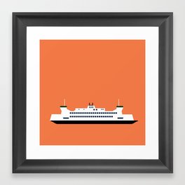 Puget Sound Ferry Pop Art - Seattle, Washington Framed Art Print