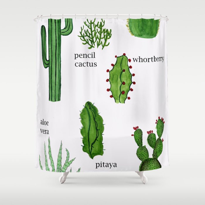 Summer Plants Shower Curtain