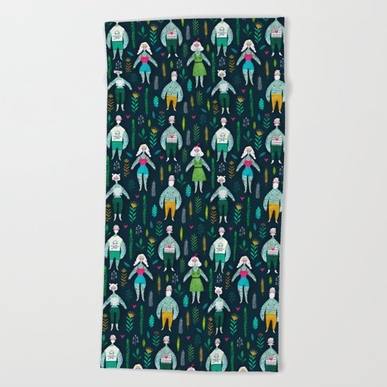 Tattooed guys Beach Towel