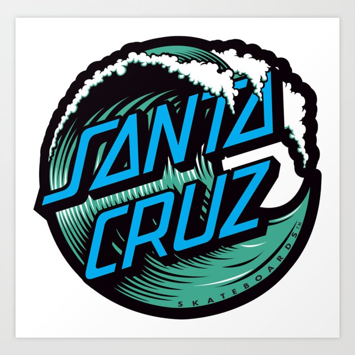 Santa Cruz Waves Art Print By Calpolycreations Society6