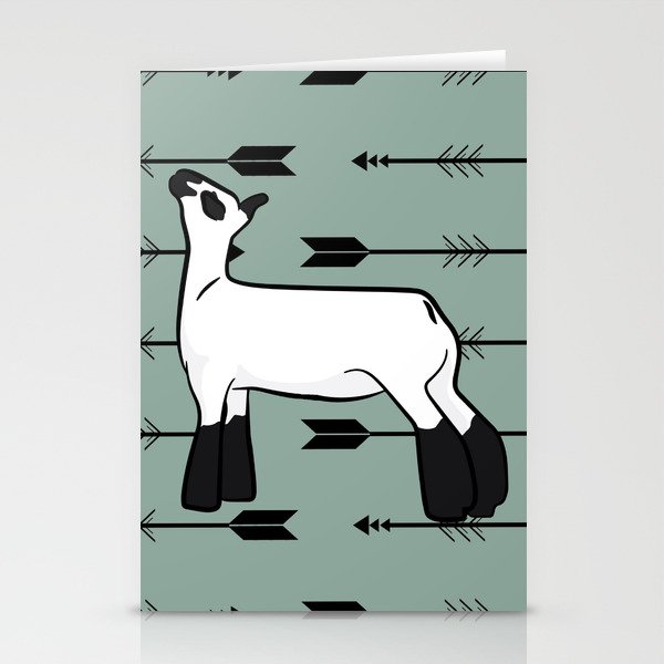Show Lamb Arrows & Teal  Stationery Cards