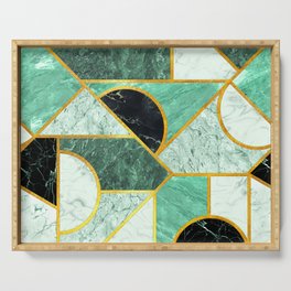 Geometric Marble Mosaic 03 Serving Tray