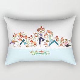 Yoga Girls_Growing With Poses_Robin Pickens Rectangular Pillow