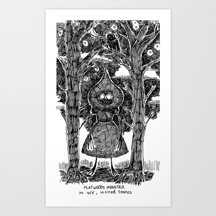 The Flatwoods Monster (WV) Art Print