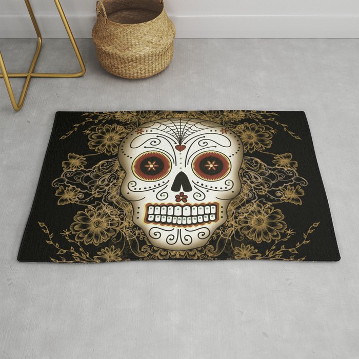 Vintage Sugar Skull Rug